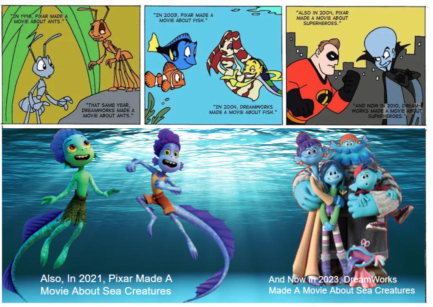 dreamworks vs pixar Blank Meme Template