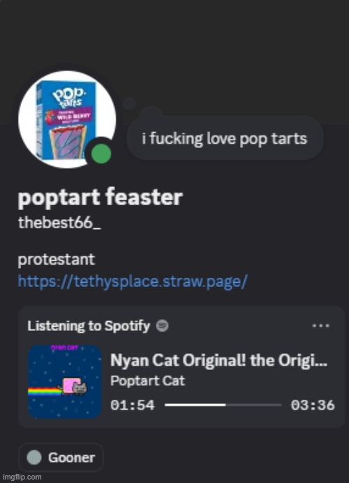 i think he likes pop tarts | made w/ Imgflip meme maker