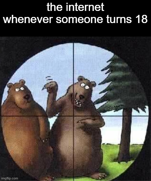 gRoOmEr!!!111!11! | the internet whenever someone turns 18 | image tagged in target | made w/ Imgflip meme maker