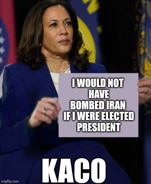 Kamala Chickened Out | image tagged in leftists,liberals,democrats,iran | made w/ Imgflip meme maker