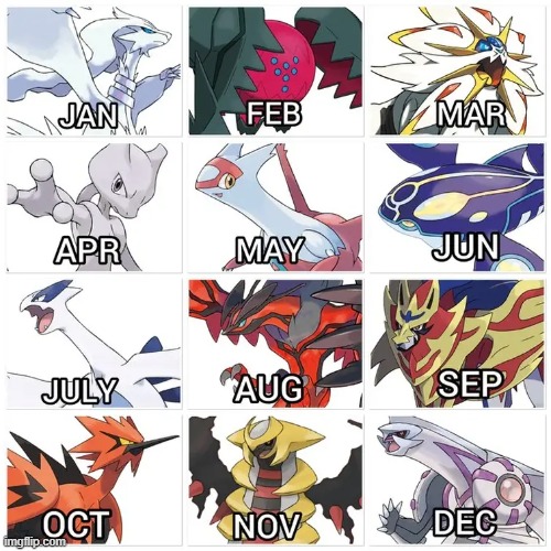 I got Kyogre | image tagged in pokemon,birth month | made w/ Imgflip meme maker