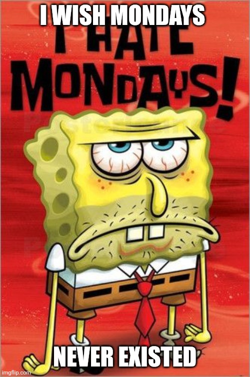 I wish Mondays never existed | I WISH MONDAYS; NEVER EXISTED | image tagged in i hate mondays,mondays suck | made w/ Imgflip meme maker