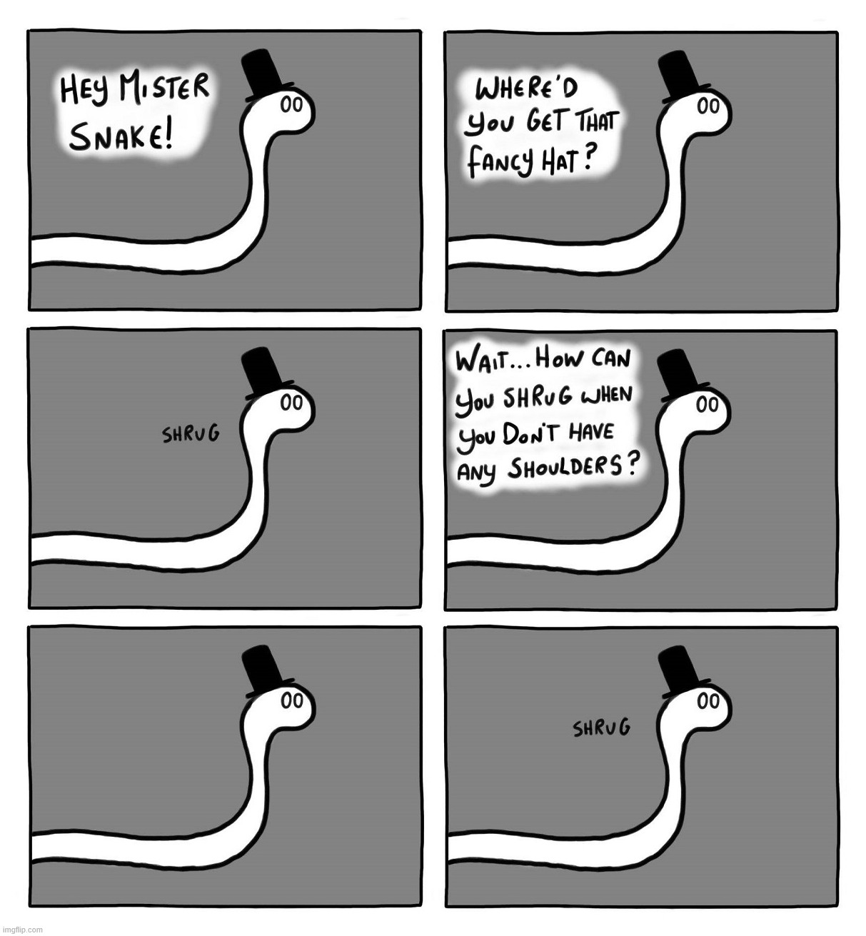 Snake shoulders | image tagged in comics/cartoons | made w/ Imgflip meme maker