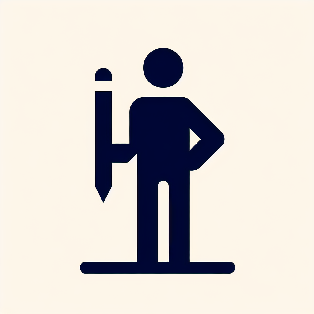 A stickman holding a pencil Blank Meme Template