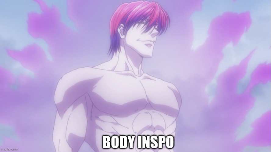 Hair Down Hisoka 3 | BODY INSPO | image tagged in hisoka 2 | made w/ Imgflip meme maker