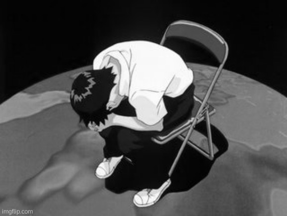 shinji chair | image tagged in shinji chair | made w/ Imgflip meme maker