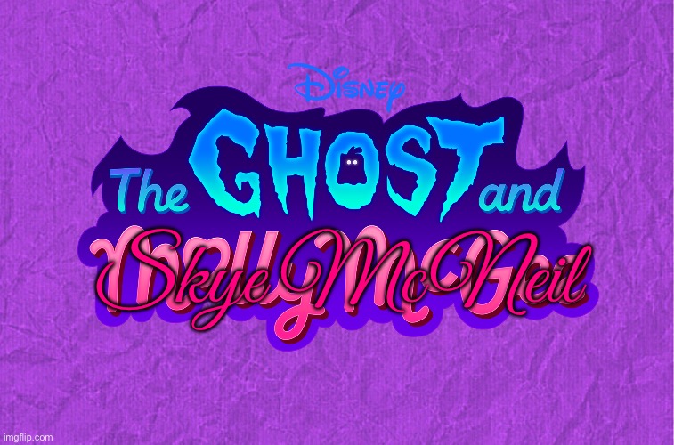 The Ghost and Skye McNeil | Skye McNeil | image tagged in generic purple background,disney,disney plus,disney channel,the ghost and molly mcgee,parody | made w/ Imgflip meme maker