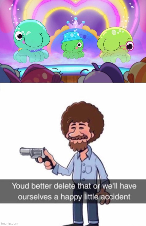 This looks cursed | image tagged in bob ross with a gun,memes,baby shark,bob ross | made w/ Imgflip meme maker