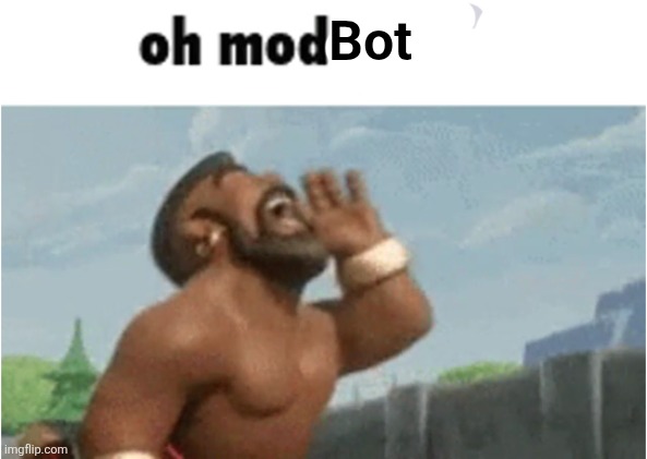 OH MODERATORS | Bot | image tagged in oh moderators | made w/ Imgflip meme maker
