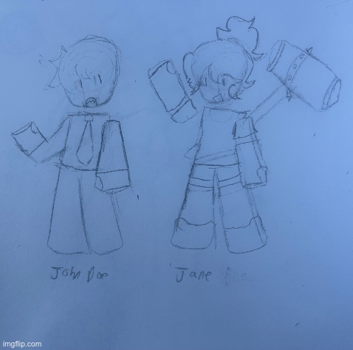 [Promotional RP (?)]: Robloxia’s back to normal! But… these two look exhausted from the final fight. Wyd? | made w/ Imgflip meme maker