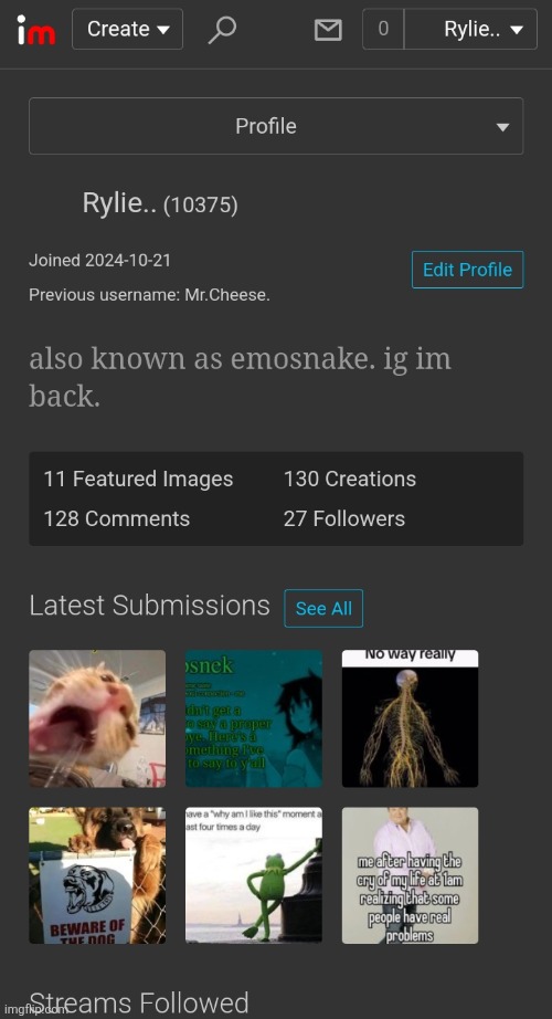 this is what this account looked like not long after it was created | made w/ Imgflip meme maker