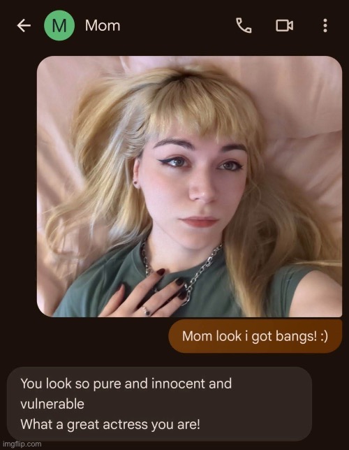Mummy | image tagged in mum,mom,hair,innocence | made w/ Imgflip meme maker