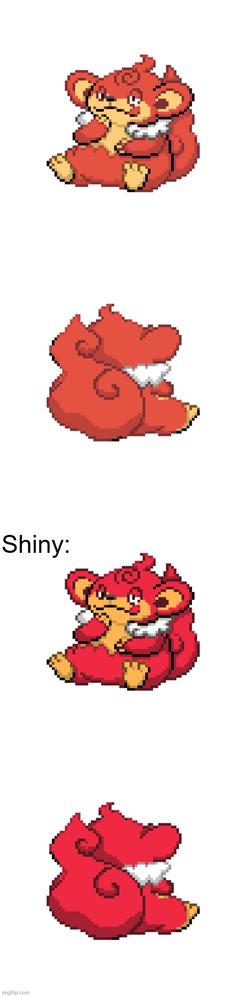 touched up Simisear's beta sprite | Shiny: | made w/ Imgflip meme maker