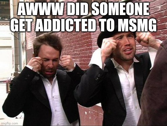 Aww did someone get addicted to crack | AWWW DID SOMEONE GET ADDICTED TO MSMG | image tagged in aww did someone get addicted to crack | made w/ Imgflip meme maker