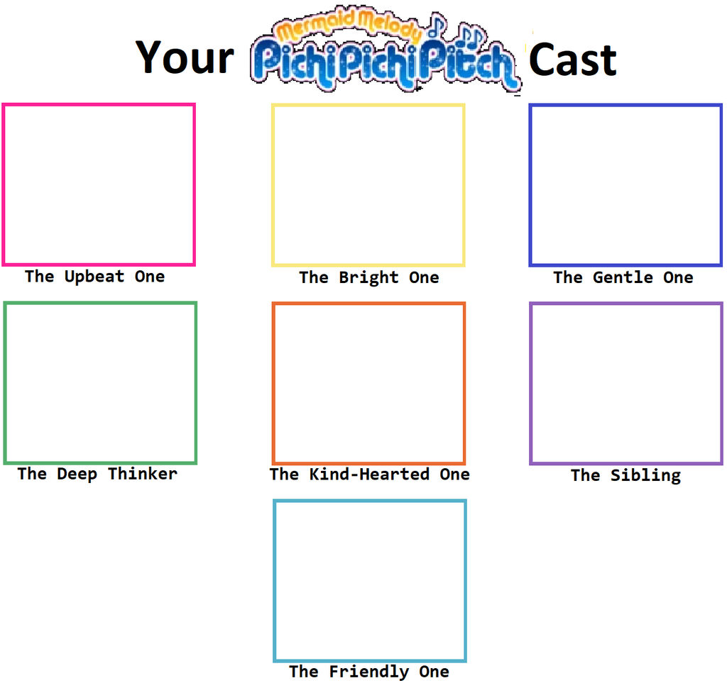 Your Mermaid Melody Pichi Pichi Pitch Cast Meme Blank Meme Template