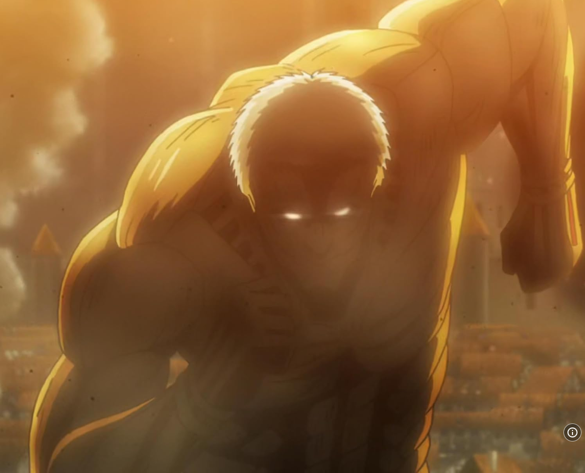 Reiner breaking the wall Blank Meme Template