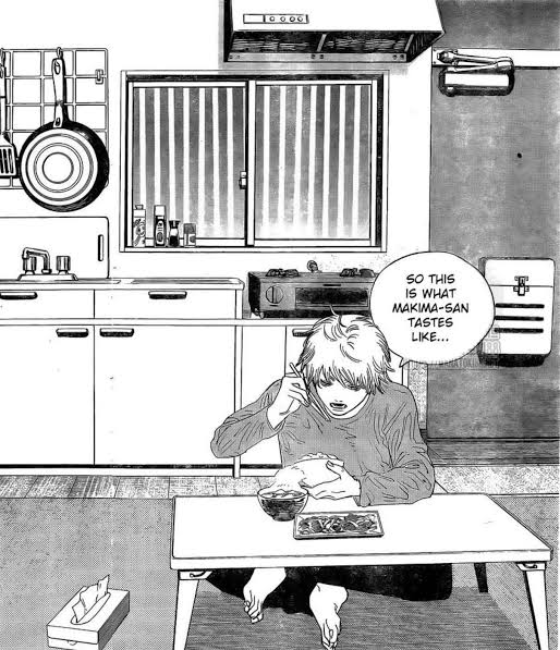 Denji eating makima Blank Meme Template