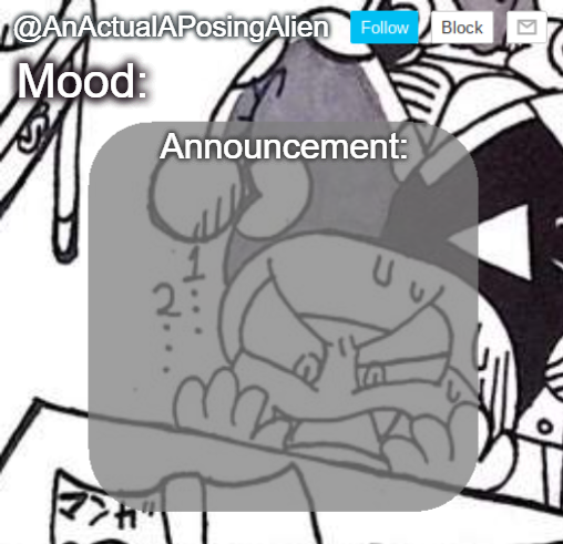 High Quality AnActualAPosingAlien Announce. Template (by InteractionSystem) Blank Meme Template