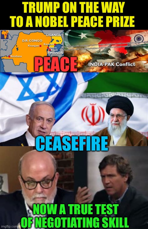 Peace in our lifetime | TRUMP ON THE WAY TO A NOBEL PEACE PRIZE; PEACE; CEASEFIRE; NOW A TRUE TEST OF NEGOTIATING SKILL | image tagged in gifs,president trump,ah yes the negotiator,peace,family feud | made w/ Imgflip meme maker