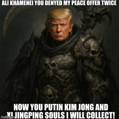 Darksiders 2 Death Trump | image tagged in darksiders 2 death trump | made w/ Imgflip meme maker