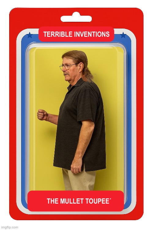 WHOSE IDEA WAS THIS? | image tagged in 80s,mullet,toupee | made w/ Imgflip meme maker