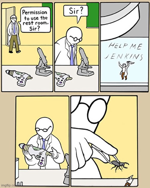 It was bound to happen eventually… | image tagged in comics,bored panda,scientists,shrunk down | made w/ Imgflip meme maker