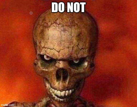 sketelon | DO NOT | image tagged in sketelon | made w/ Imgflip meme maker