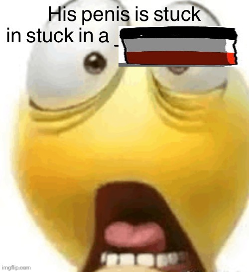 HIS PENIS IS STUCK IN A | image tagged in his penis is stuck in a | made w/ Imgflip meme maker