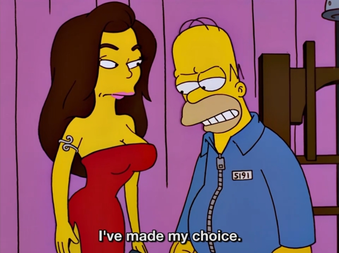 I've made my choice Homer Simpson Blank Meme Template