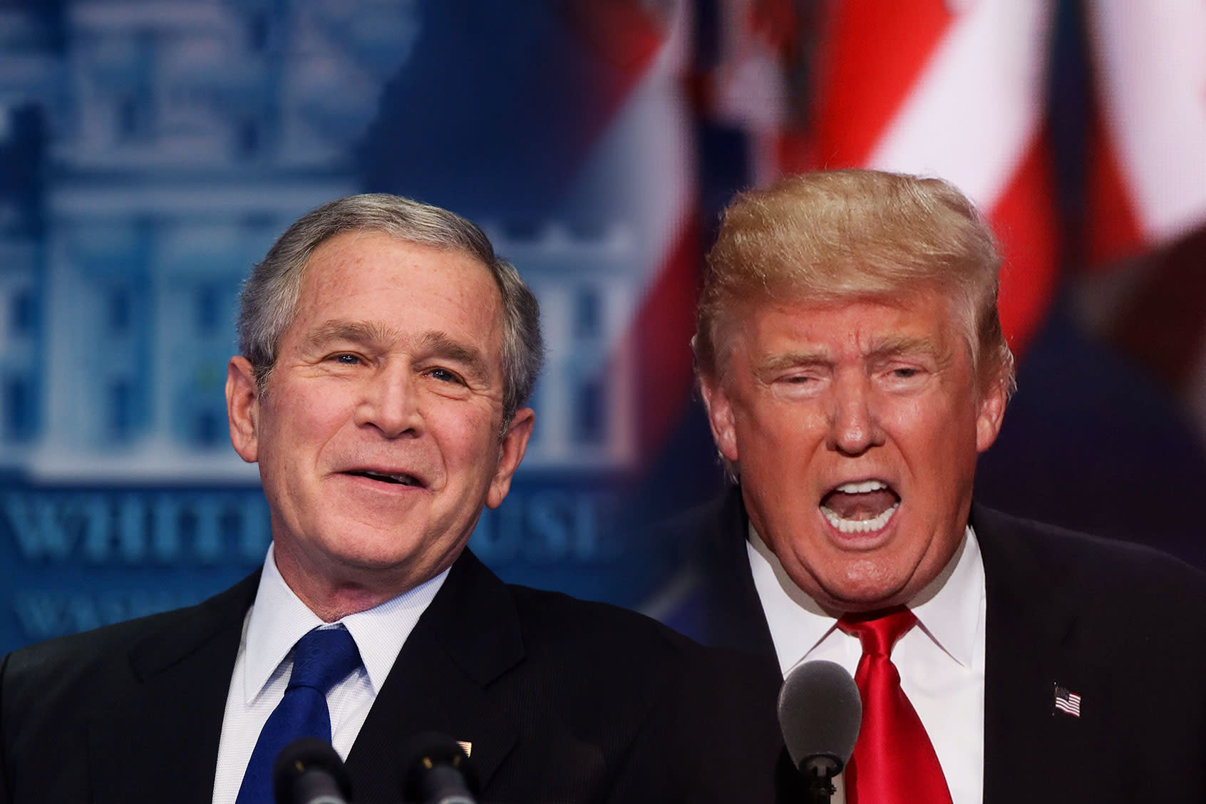 Bush and Trump Blank Meme Template