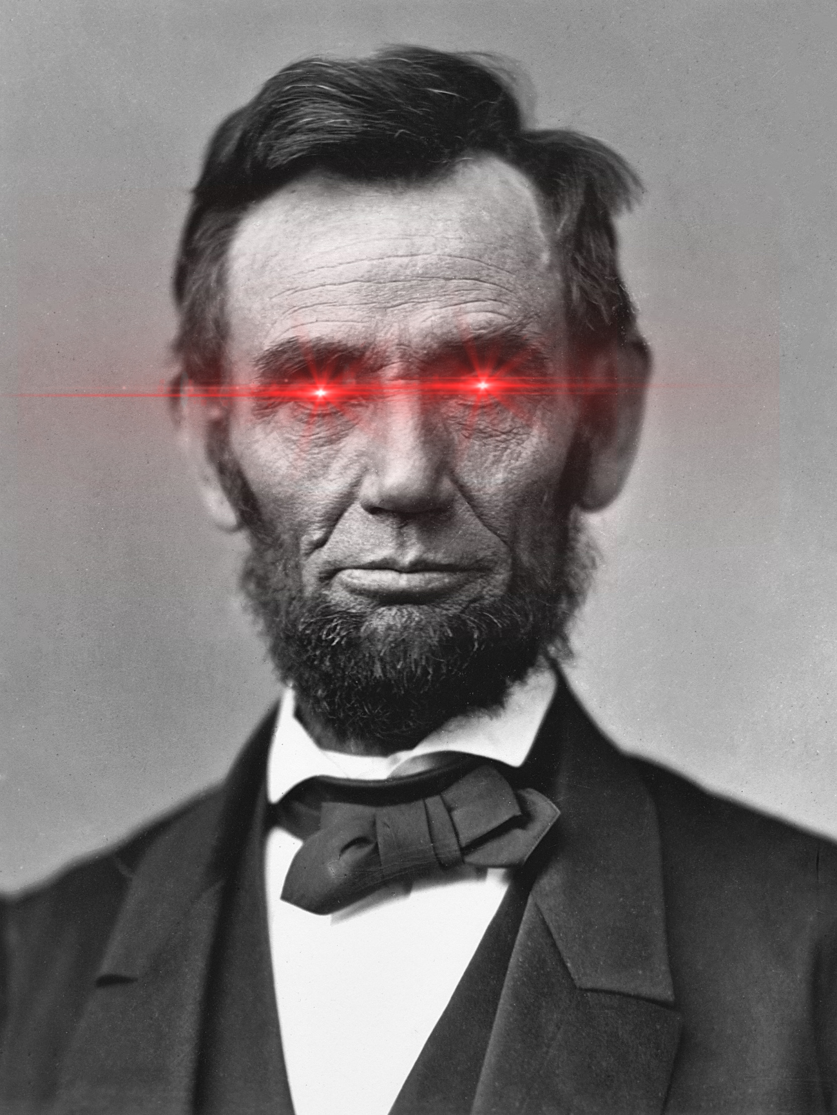High Quality Abraham Lincoln Laser Eyes Blank Meme Template
