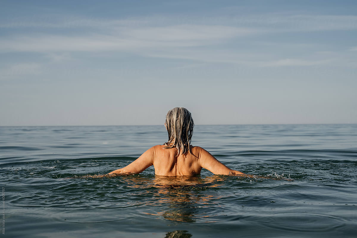 Keep calm and swim naked Blank Meme Template