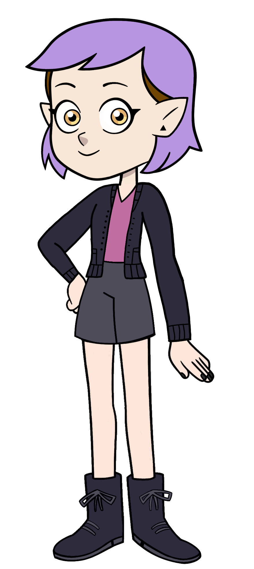 Amity Blight Wearing Her Cardigan Sweater Blank Meme Template