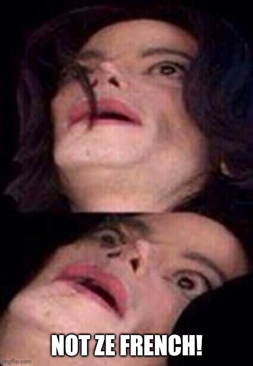 Michael Jackson Shock | NOT ZE FRENCH! | image tagged in michael jackson shock | made w/ Imgflip meme maker