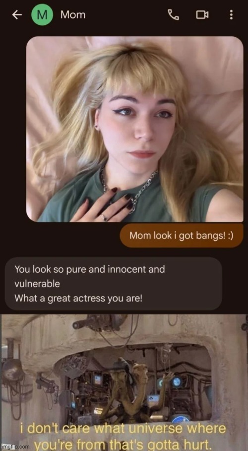 image tagged in i don't care what universe where you're from that's gotta hurt | made w/ Imgflip meme maker