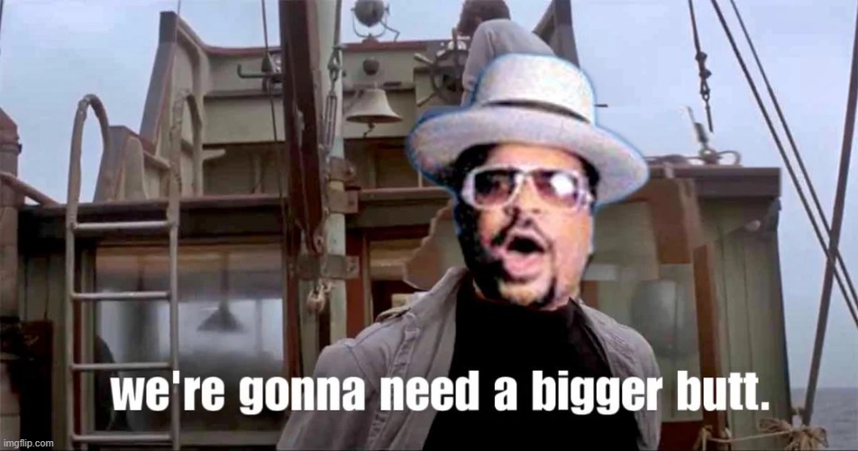 Jaws 50th Anniversary | image tagged in music,butts | made w/ Imgflip meme maker