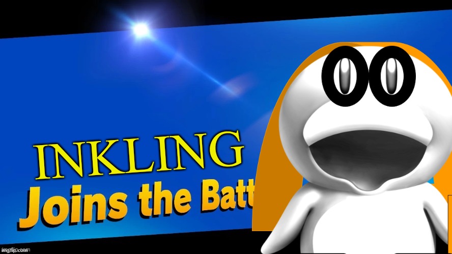 NEW FIGHTER | INKLING | image tagged in blank joins the battle,splatoon 2 | made w/ Imgflip meme maker