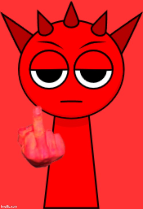 raddy flips you off | image tagged in memes,shitpost,sprunki,middle finger | made w/ Imgflip meme maker