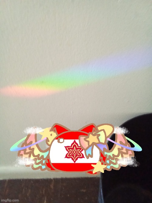 I took a picture of a rainbow | image tagged in countryballs,fun,shitpost,unfunny | made w/ Imgflip meme maker