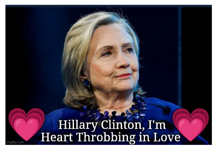 Hillary Heart Throb Blank Meme Template