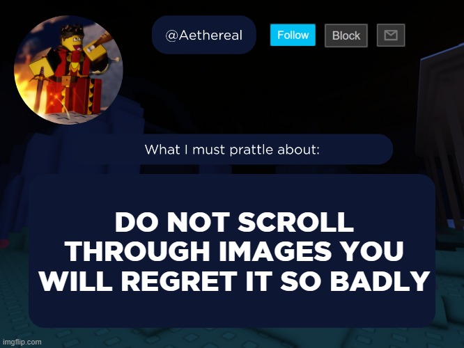aethereal's forsaken template | DO NOT SCROLL THROUGH IMAGES YOU WILL REGRET IT SO BADLY | image tagged in aethereal's forsaken template | made w/ Imgflip meme maker