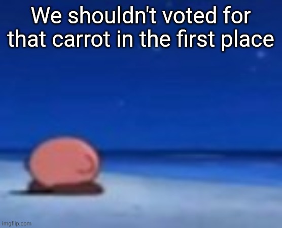 Stupid fuck | We shouldn't voted for that carrot in the first place | image tagged in stupid fuck | made w/ Imgflip meme maker