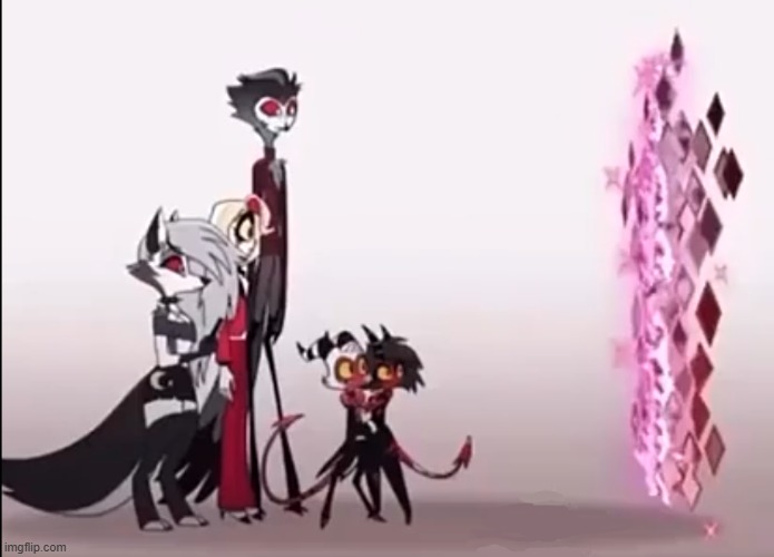 Helluva Boss X Hazbin Hotel | image tagged in helluva boss,hazbin hotel,template | made w/ Imgflip meme maker