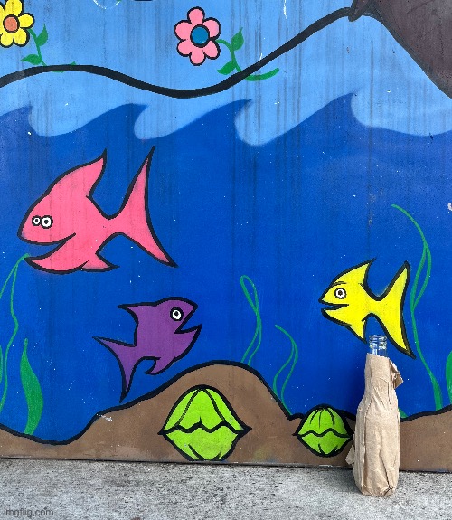Don’t DrinK LiKe A Fish. | image tagged in mural,fish,yonkers,lost in yonkers,brian einersen | made w/ Imgflip meme maker