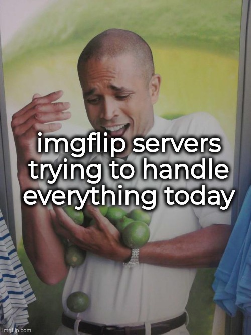 ts crashing more than a Microsoft computer | imgflip servers trying to handle everything today | image tagged in memes,why can't i hold all these limes | made w/ Imgflip meme maker