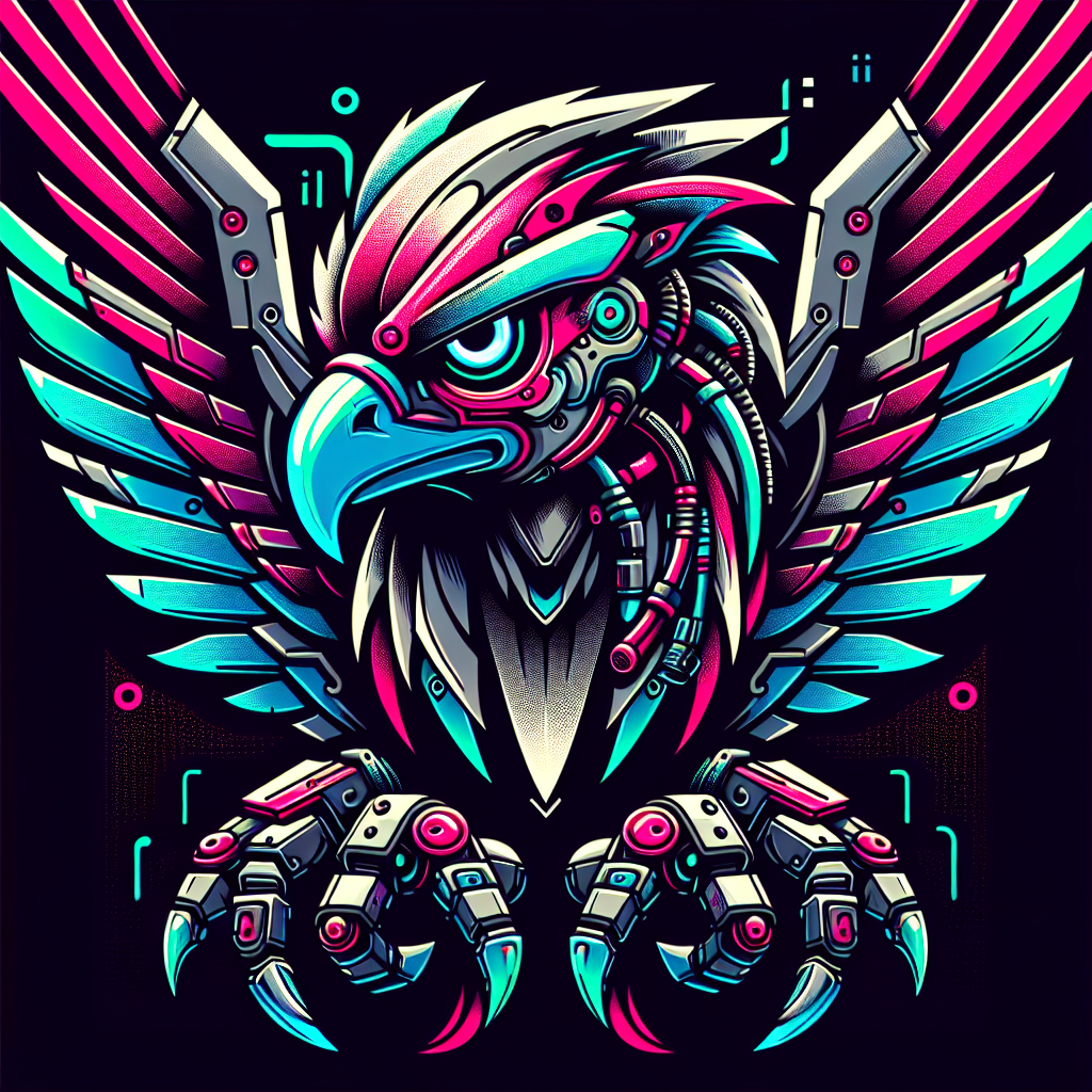 cyber punk hawk tuah Blank Meme Template