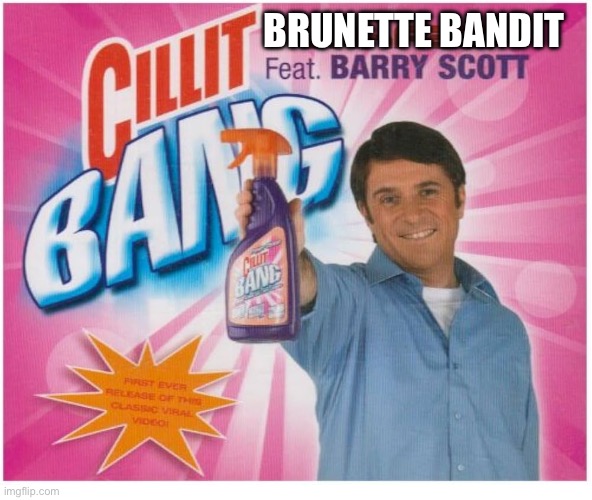 Brunette Bandit CILLIT BANG Feat Barry Scott Vinyl Record | BRUNETTE BANDIT | image tagged in fun | made w/ Imgflip meme maker