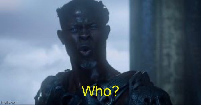 Who? | image tagged in guardians of the galaxy who | made w/ Imgflip meme maker