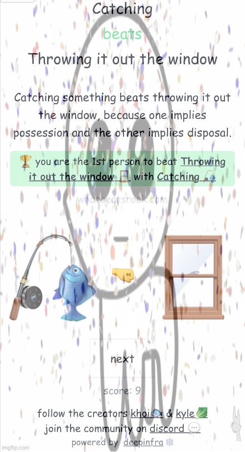 I got skemthign unique, yay | image tagged in msmg,yippee | made w/ Imgflip meme maker