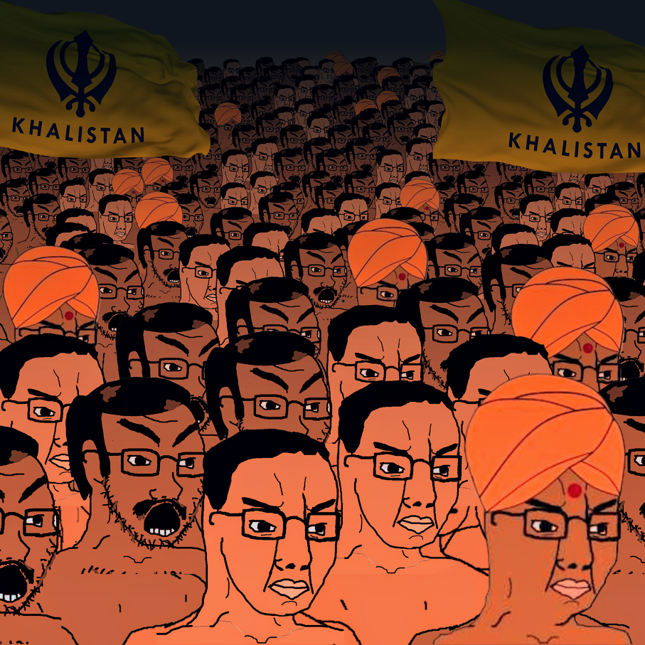 High Quality Indian Wojak protest Blank Meme Template